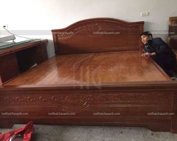 Giường ngủ gỗ gội GN029